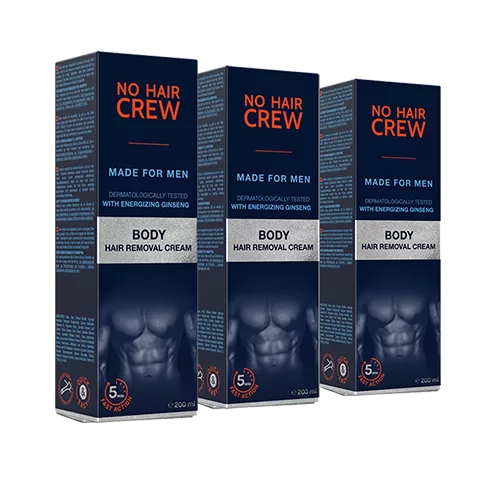 NO HAIR CREW BODY crema depilatoria para hombre NO HAIR CREW BODY crema depilatoria corporal para hombre (TRIO)